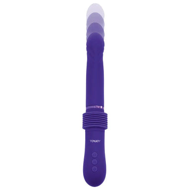 Toyjoy Silicone Purple Rechargeable Thrusting Vibrator - Peaches and Screams