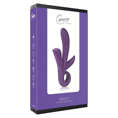 Toyjoy Silicone Purple Rechargeable Triple Pleasure Vibrator - Peaches and Screams
