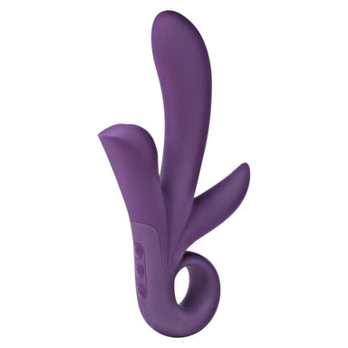 Toyjoy Silicone Purple Rechargeable Triple Pleasure Vibrator - Peaches and Screams