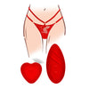 Toyjoy silicone red rechargeable panty vibrator with remote - peaches and screams