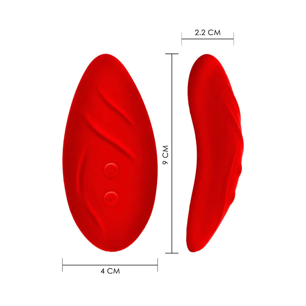 Toyjoy silicone red rechargeable panty vibrator with remote - peaches and screams