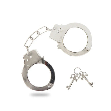 Toyjoy Stainless Steel Silver Wrist Cuffs With 2 Keys - Peaches and Screams