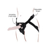 Toyjoy strap on harness with 3 silicone rings for play - peaches and screams
