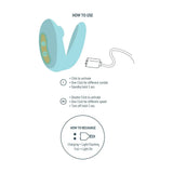 Xocoon green rechargeable clitoral vibrator with 10 modes - peaches and screams