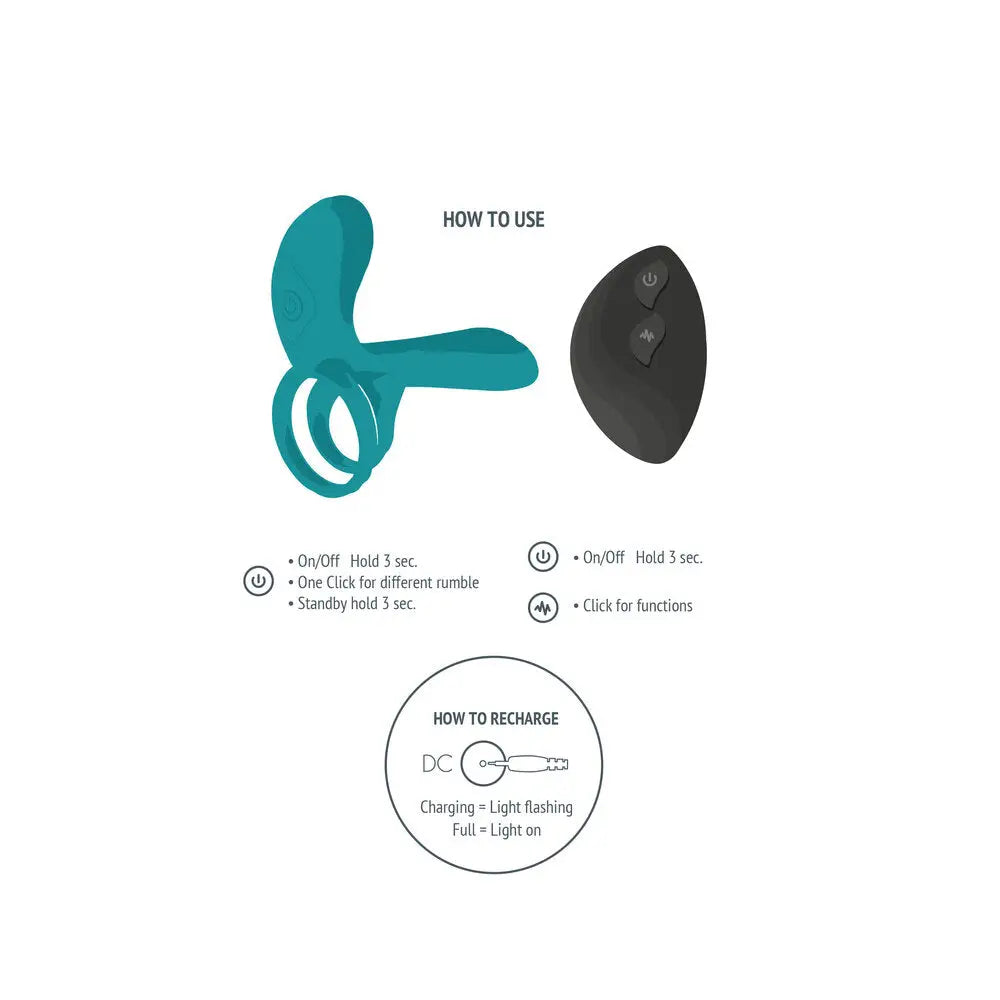 Xocoon Silicone Green Rechargeable Vibrating Cock Ring - Peaches and Screams