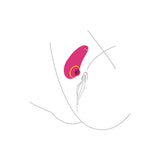 Xocoon silicone pink multi speed rechargeable stimulator - peaches and screams