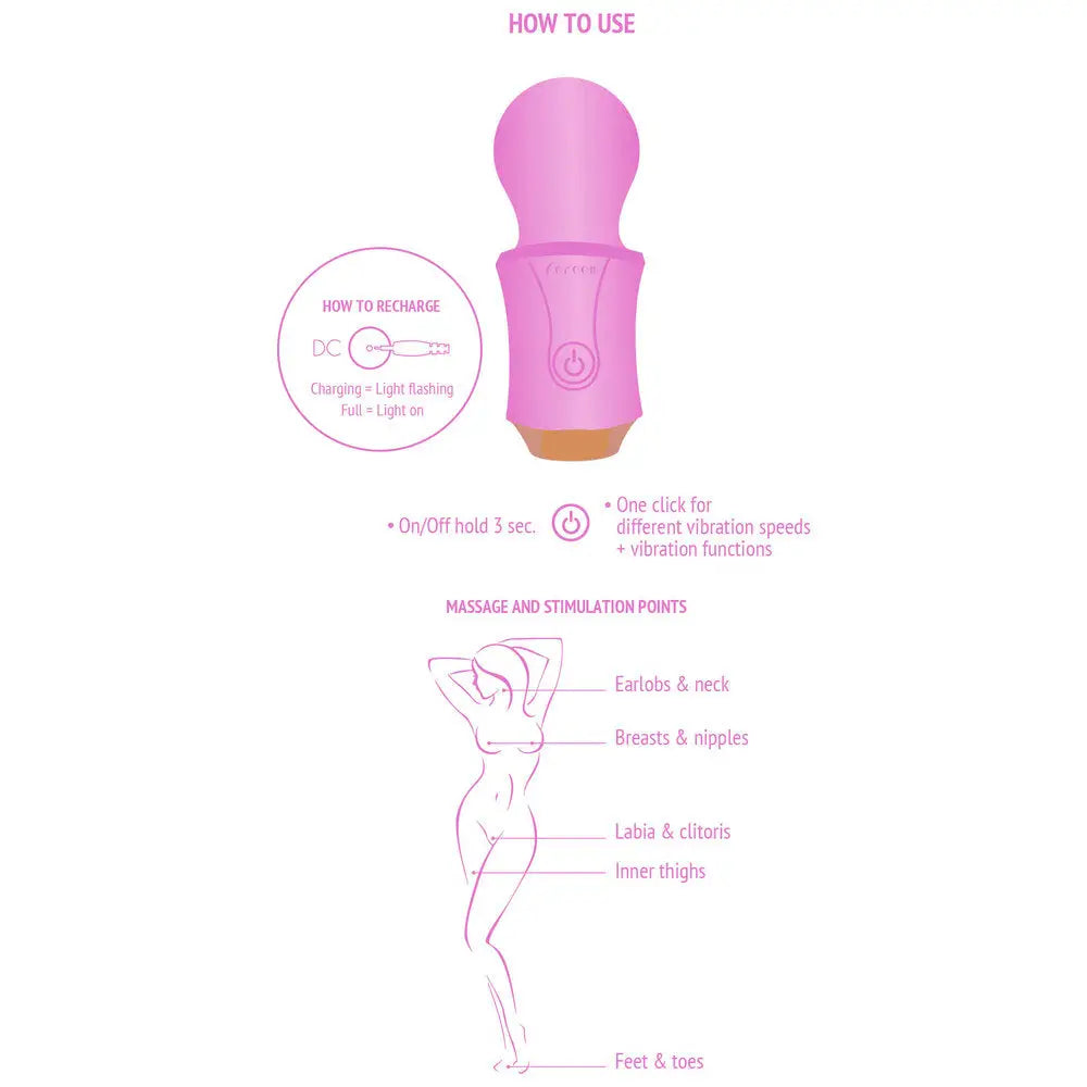 Xocoon Silicone Purple Rechargeable Massage Wand Vibrator - Peaches and Screams