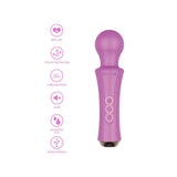 Xocoon silicone purple rechargeable multi speed massage wand - peaches and screams