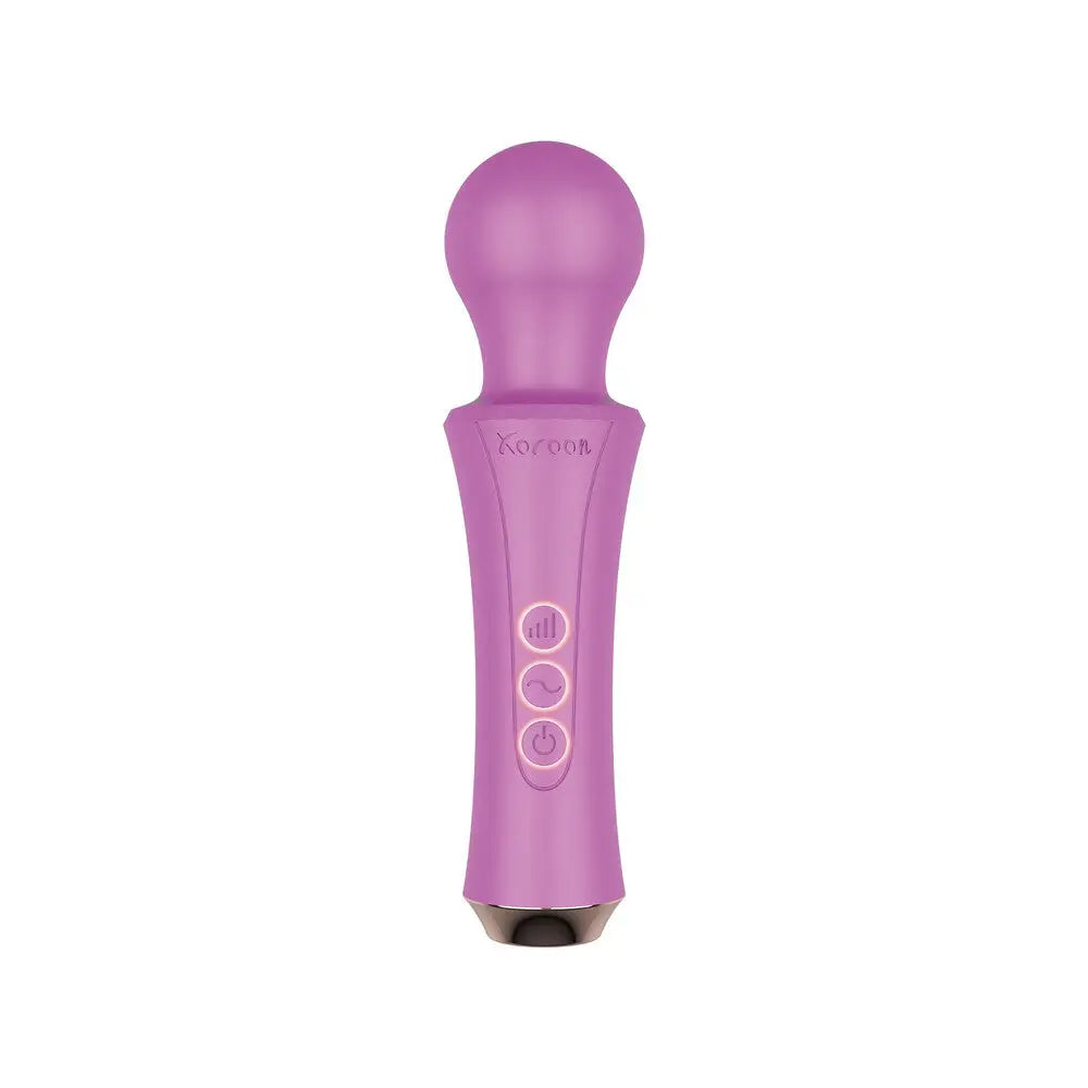 Xocoon silicone purple rechargeable multi speed massage wand - peaches and screams