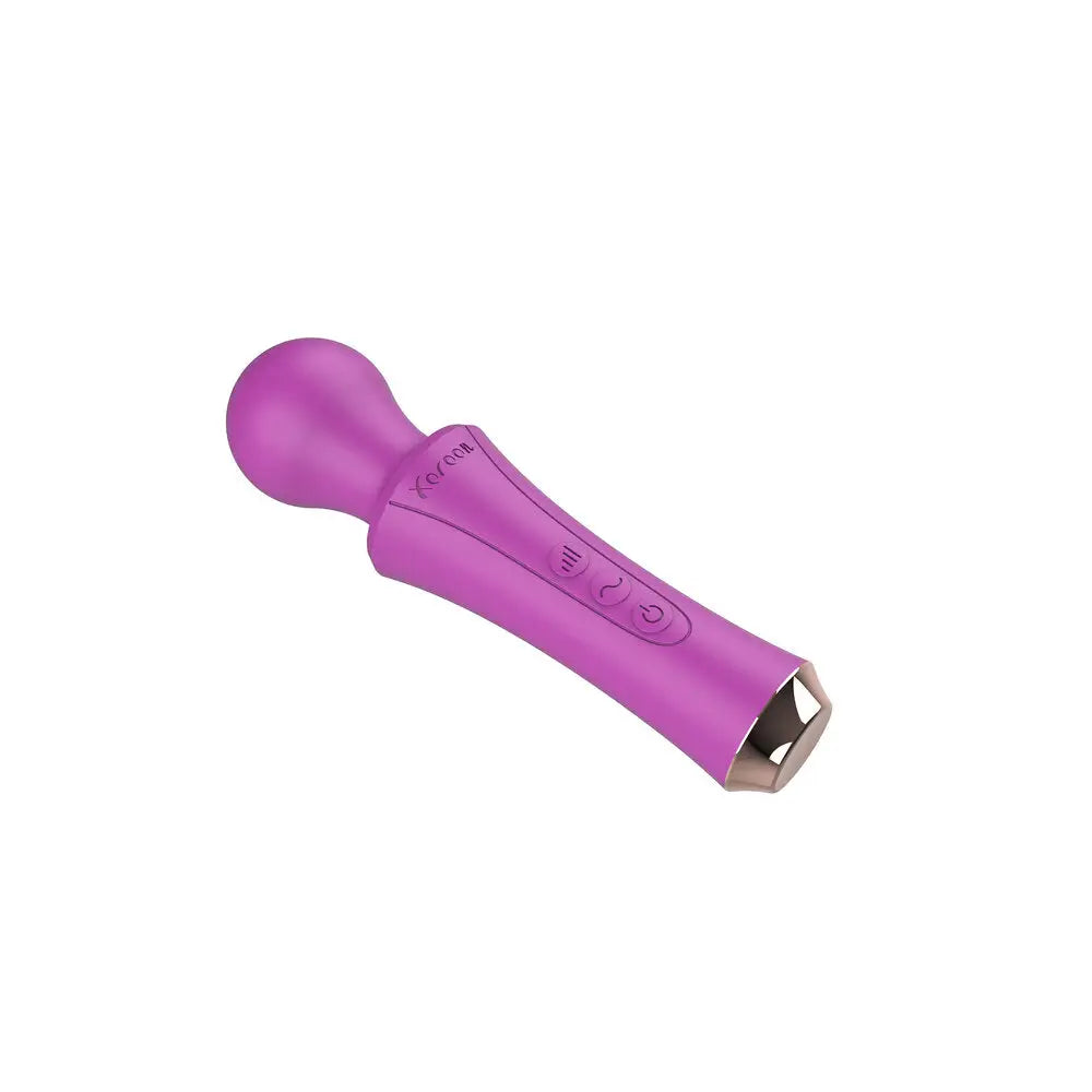 Xocoon silicone purple rechargeable multi speed massage wand - peaches and screams