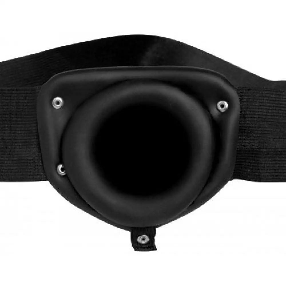 Xr brands 7.25 inch silicone black inflatable hollow strap - peaches and screams