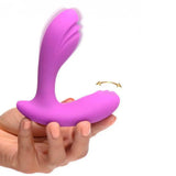 Xr brands silicone purple rechargeable g spot moving beads - peaches and screams
