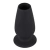 You2toys 4 inch black medium hollow butt plug - peaches and screams