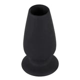 You2toys 4 inch black medium hollow butt plug - peaches and screams