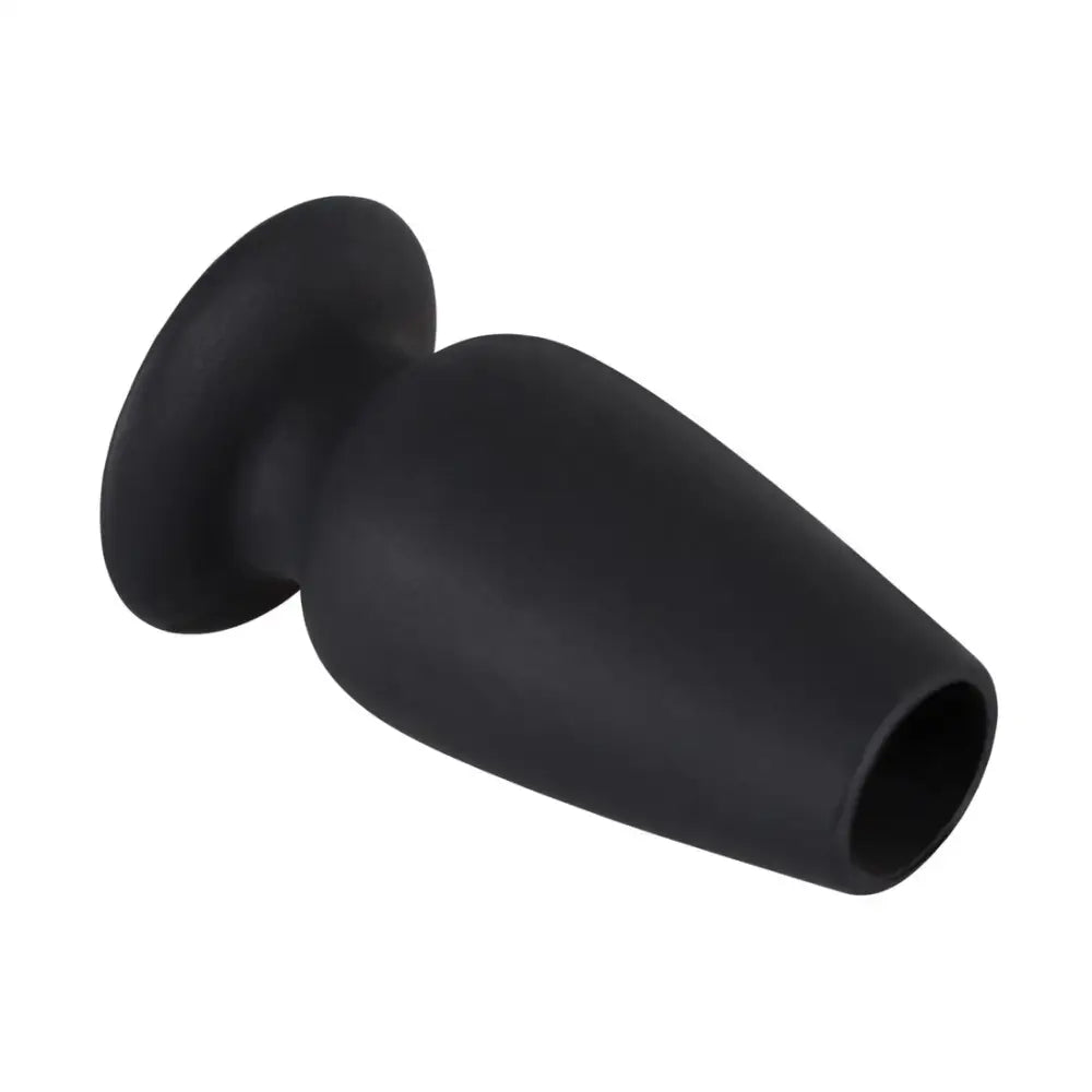 You2toys 4 inch black medium hollow butt plug - peaches and screams