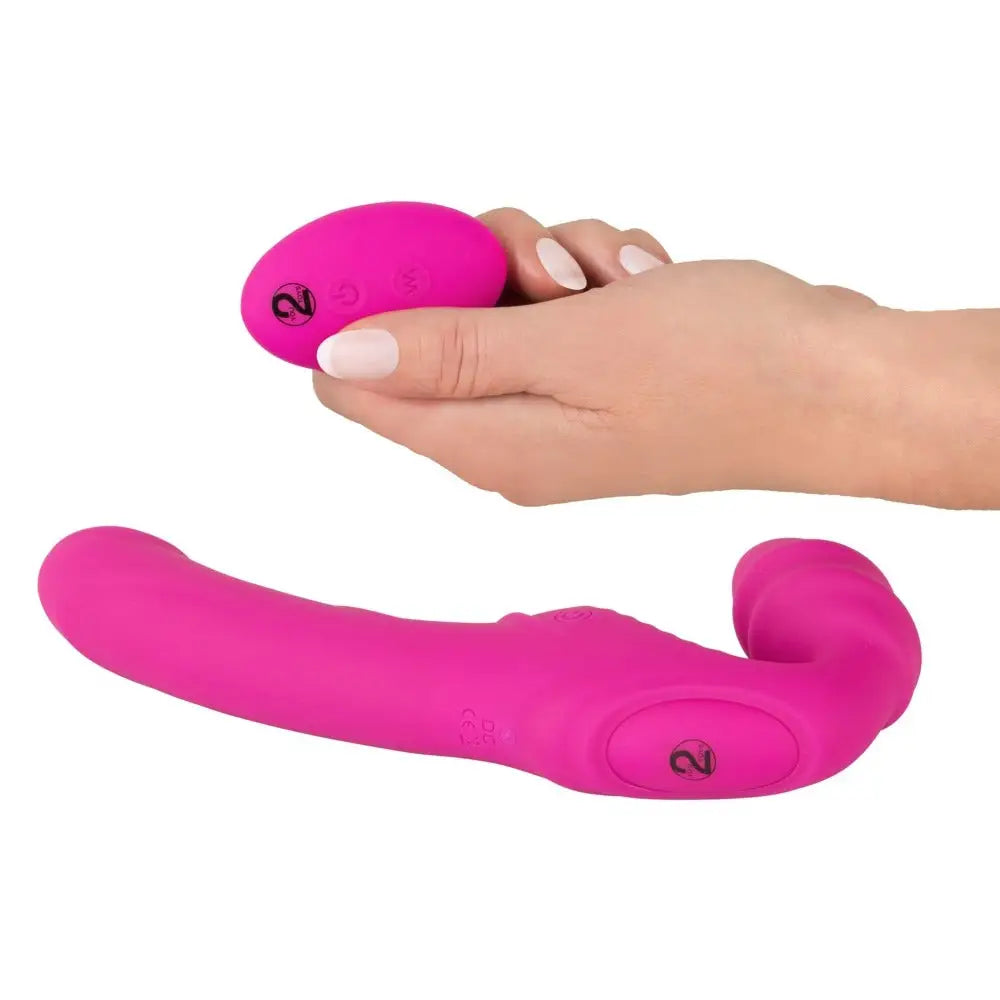 You2toys 8.7 inch vibrating strapless strapon remote control - peaches and screams