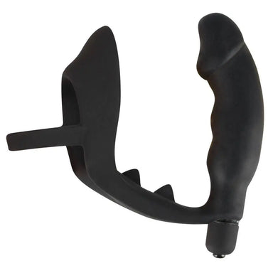 You2toys Black Cock Ring And Vibrating Anal Butt Plug For Men - Peaches and Screams