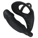 You2toys black cock ring and vibrating anal plug for men - peaches and screams