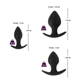 You2toys silicone black velvet 3 piece anal training set - peaches and screams