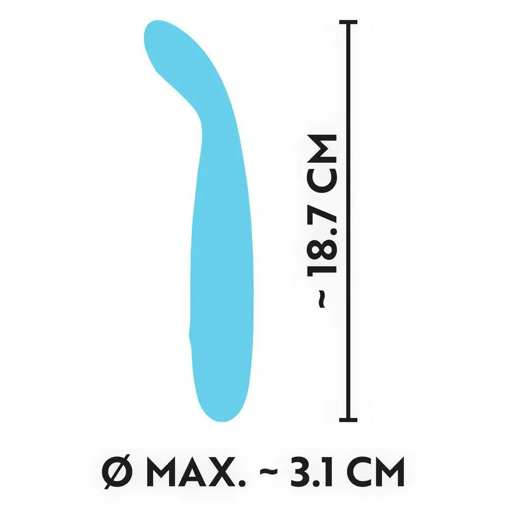 You2toys Silicone Blue Multi-speed Rechargeable G-spot Vibrator - Peaches and Screams