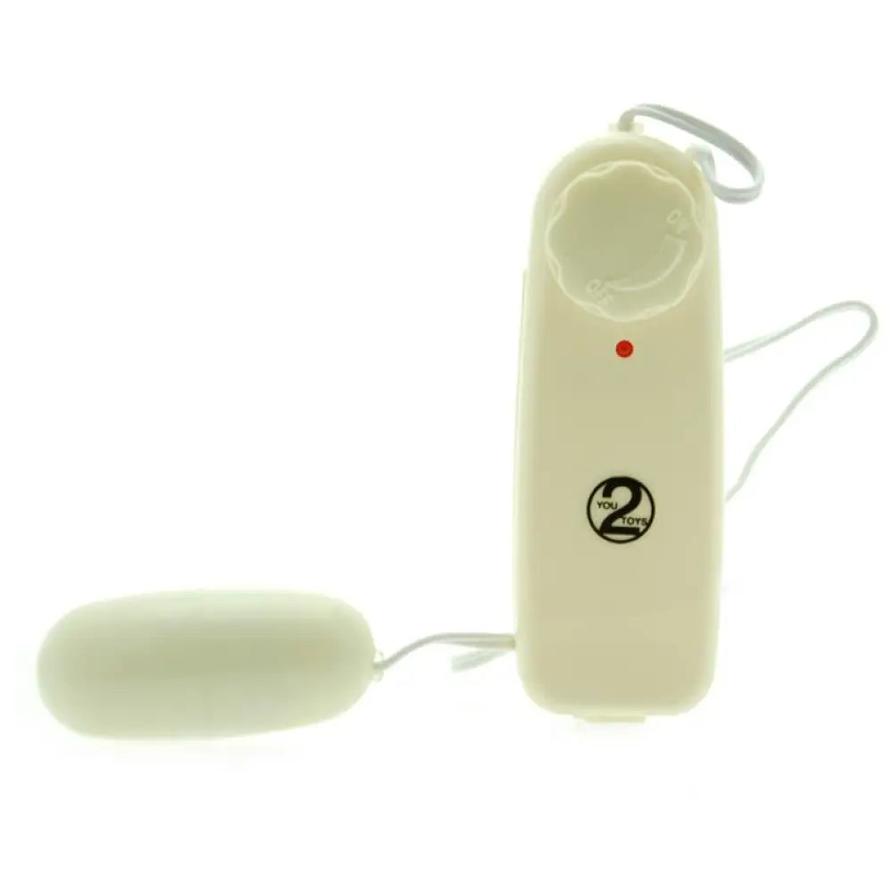 You2toys white mini bullet vibrator with remote control - peaches and screams