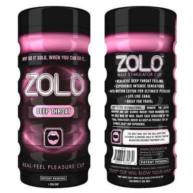 Zolo Realistic Feel Flesh Pink Stretchy Throat Masurbator For Him - Peaches and Screams