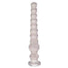 10.2 - inch Crystal Anos Acrylic Butt Plug With Graduating Beads - Peaches and Screams