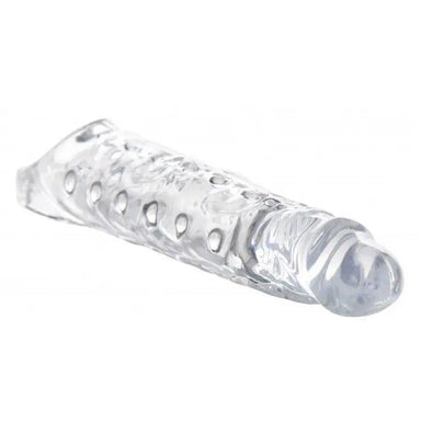 10.75-inch Size Matters Clear Penis Extender Sleeve For Him - Peaches and Screams