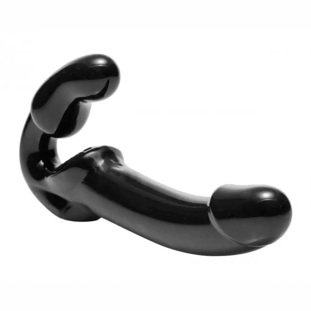 10-inch Black Strapless Strap-on Penis Dildo for Lesbian Couples - Peaches and Screams