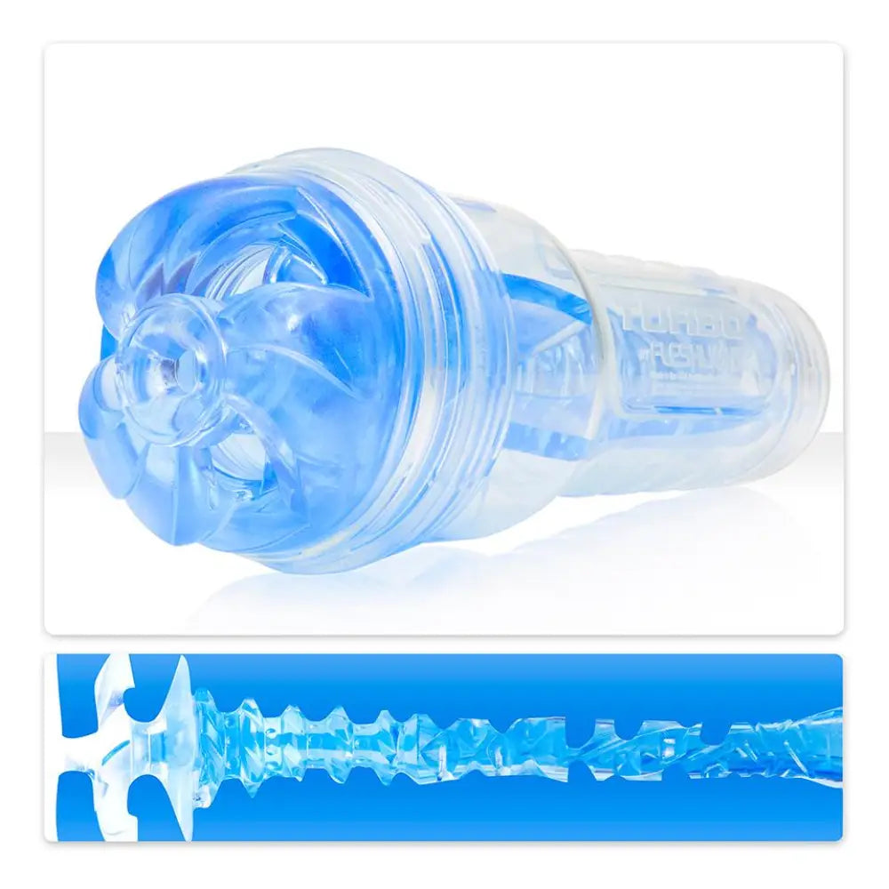 10-inch Fleshlight Blue Stretchy Masturbator with Sheath Opening - Peaches and Screams