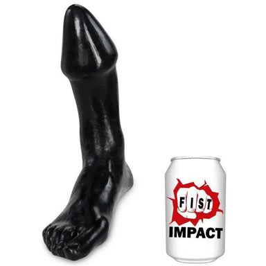 10-inch Huge Foot Shaped Black Dildo - Peaches and Screams