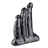 10 inch large triple penetration black dildo - peaches and screams