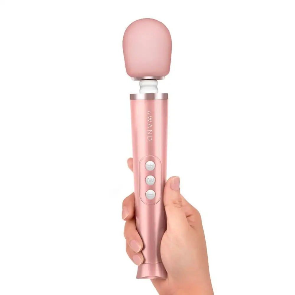 10-inch Le Wand Silicone Gold 16-function Vibrating Wand Massager - Peaches and Screams