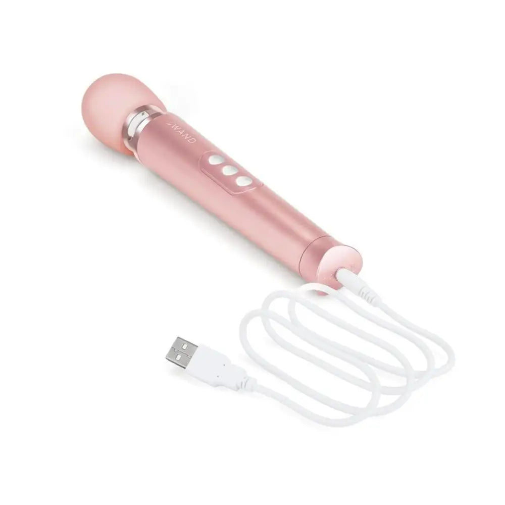 10-inch Le Wand Silicone Gold 16-function Vibrating Wand Massager - Peaches and Screams