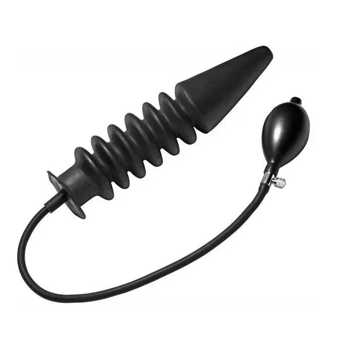 10 - inch Master Series Black Inflatable Large Anal Butt Plug - Peaches and Screams