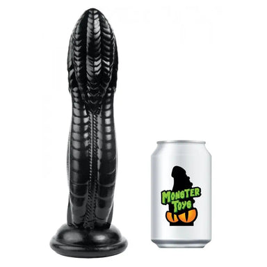 10-inch Monster Toys Black Large Dildo With Suction Cup Base - Peaches and Screams