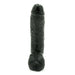 10 - inch Realistic Feel Black Rubber Penis Dildo With Balls - Peaches and Screams