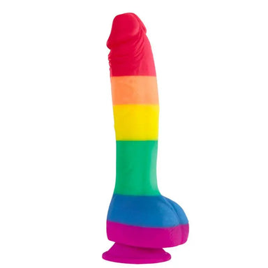 10-inch Realistic Multi-coloured Penis Dildo With Suction Cup - Peaches and Screams