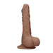 10-inch Shots Toys Flesh Brown Realistic Dildo With Suction Cup - Peaches and Screams