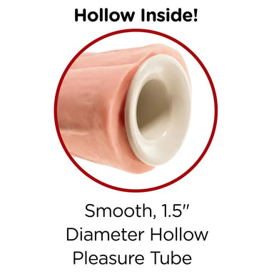 11 - inch Realistic Feel Flesh Pink Hollow Penis Dildo With Suction - cup - Peaches and Screams