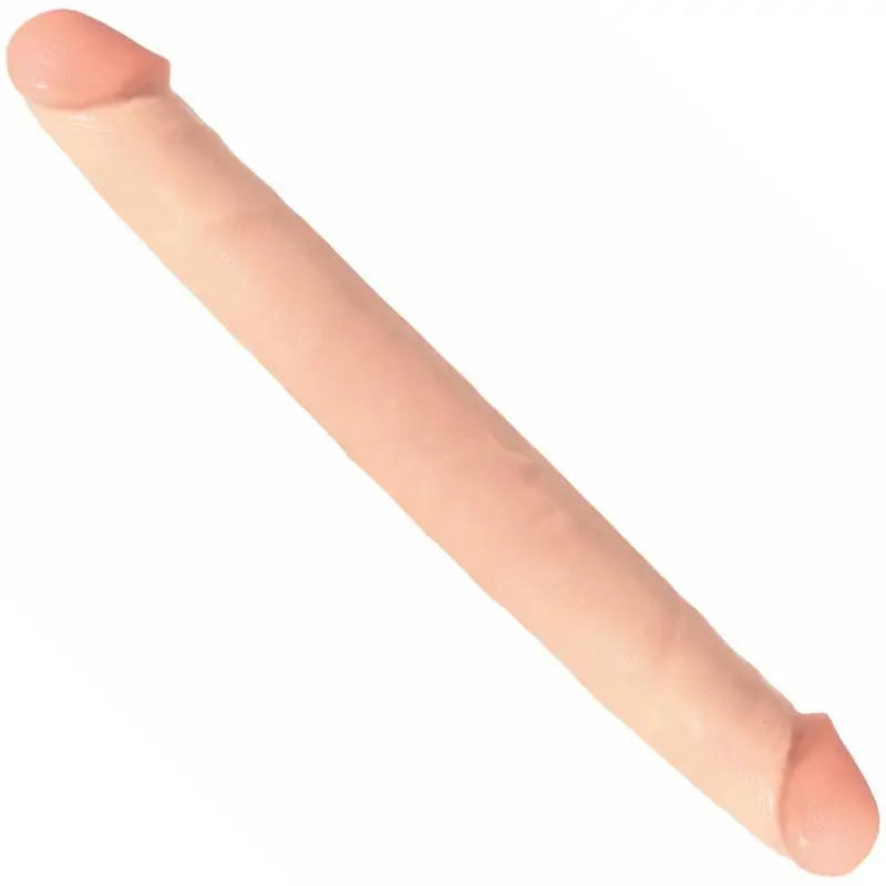 12-inch Bendable Double-ended Realistic Flesh Penis Dildo - Peaches and Screams