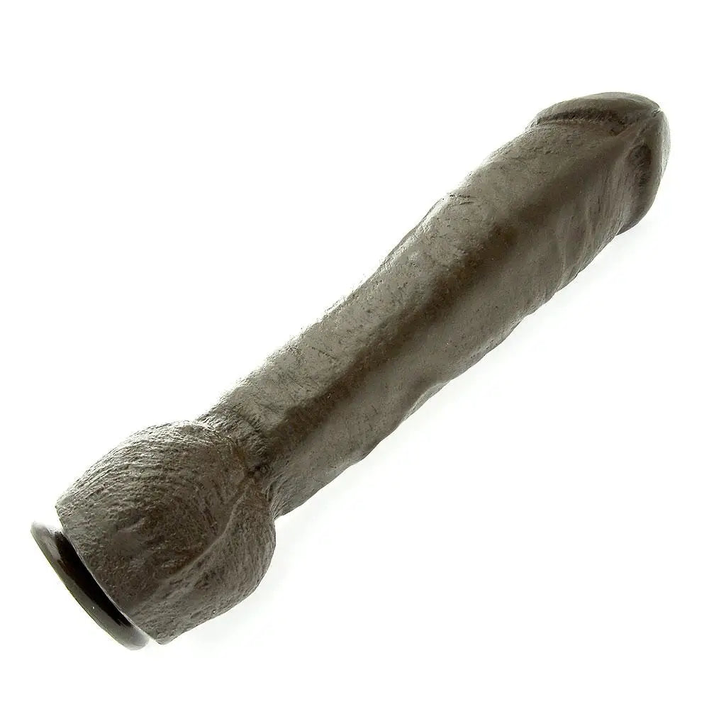 12-inch Realistic Feel Black Penis Dildo With Balls And Suction-cup - Peaches and Screams