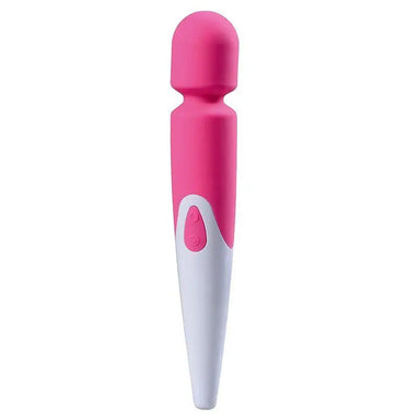 12-inch Silicone Pink 10 Speed Rechargeable Wand Massager - Peaches and Screams