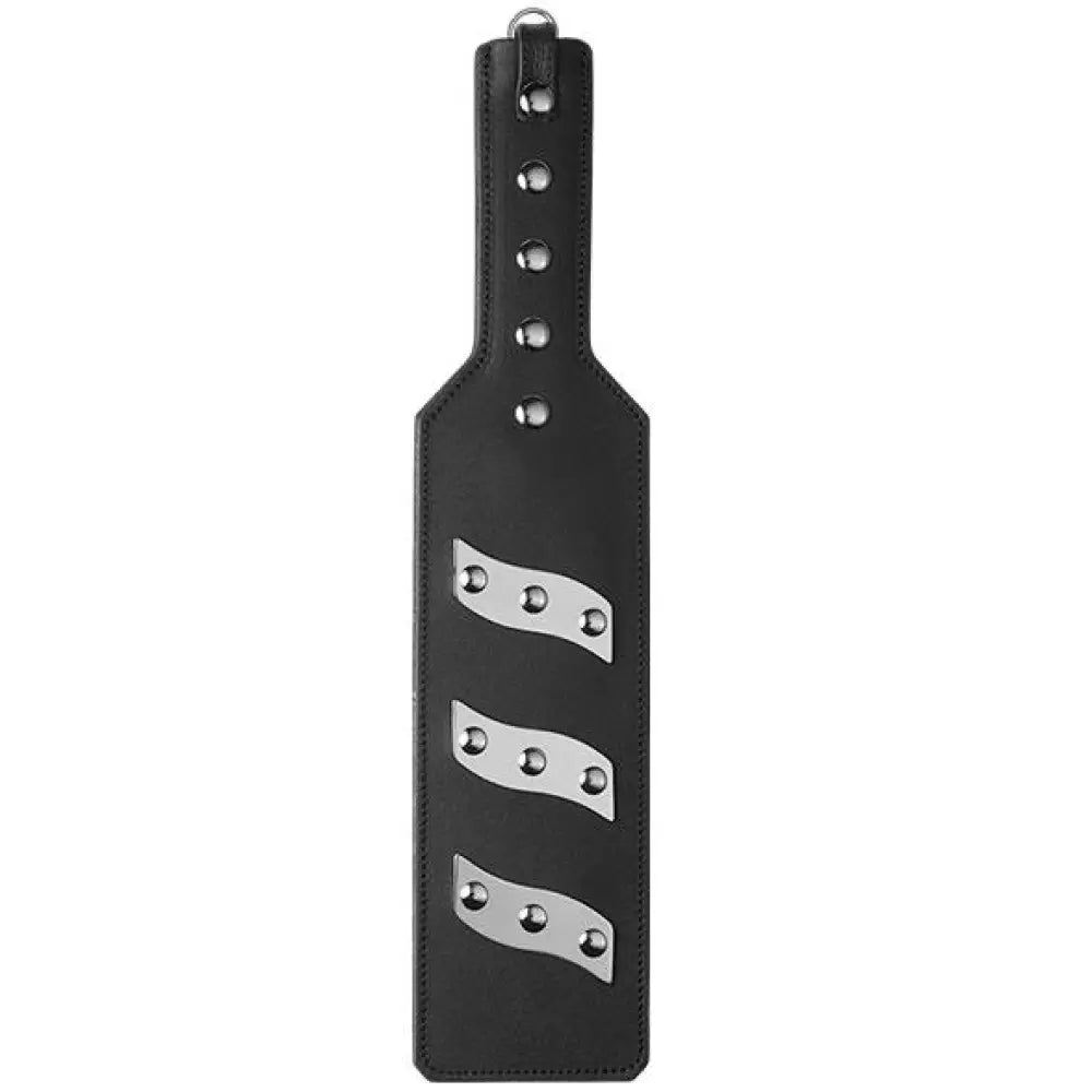 13.25 Inch Electrastim Black Electro Leather Sex Paddle - Peaches and Screams