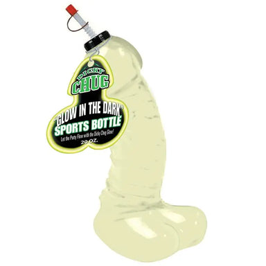 14.5 Inch Dicky Chug Glow In The Dark Sports Bottle 20 Oz - Peaches and Screams