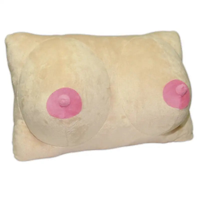15 Inch Flesh Pink Novelty Erotic Breasts Plush Pillow - Peaches and Screams