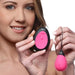 2.4-inch Silicone Pink Remote-controlled Mini Vibrating Love Egg - Peaches and Screams