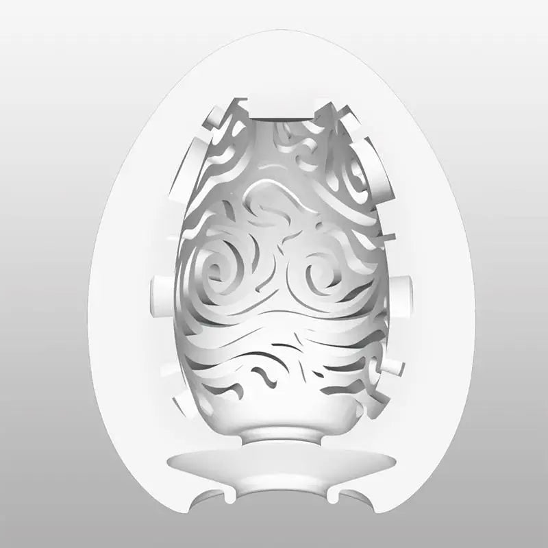 2.5 - inch Cloudy Egg Silicone Stimulating Texture Male Masturbator - Peaches and Screams