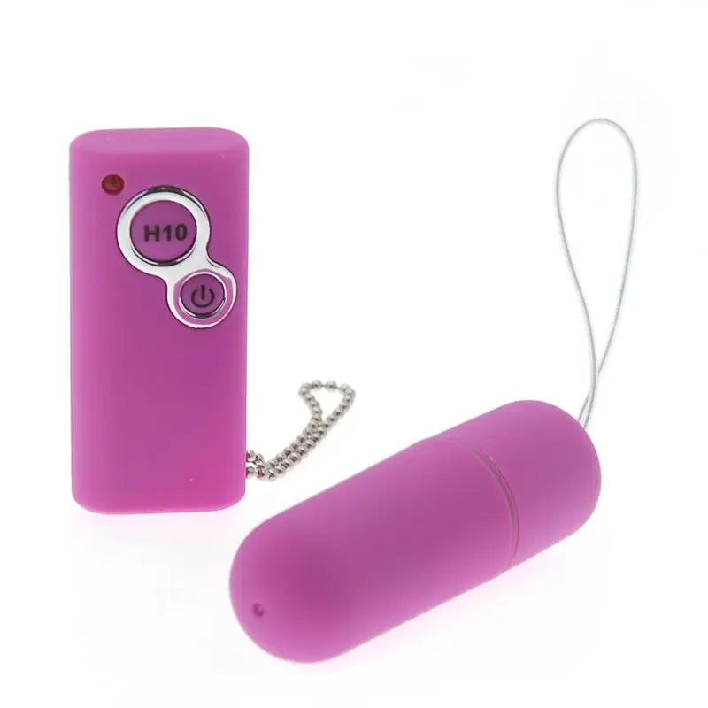 2.5 - inch Purple Waterproof 10 - function Bullet Vibrator With Remote - Peaches and Screams