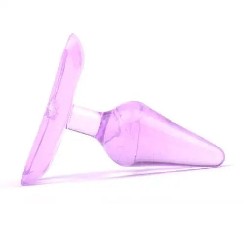 2.75-inch Jelly Purple Medium Anal Plug with Flared Base - Peaches and Screams